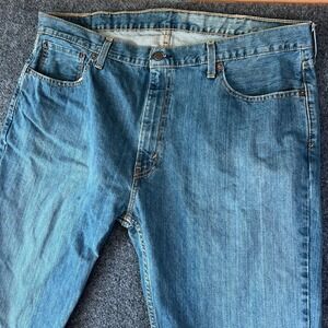 Levi's 559 Jeans Mens 42x30 Blue Denim Cotton High Rise Relaxed Fit Straight Leg